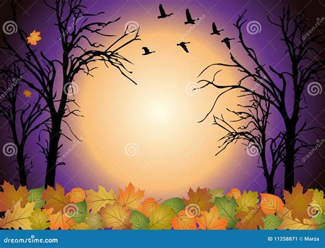 Fall scenery stock vector. Illustration of background - 11258871