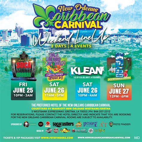 Nola Caribbean Carnival Weekend Passes 21 And Over Early Bird And