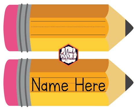 School Name Cards For Students Free Printable Mandys Party