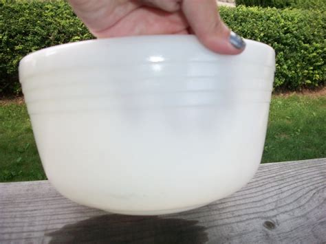 Vintage White Pyrex Mixing Bowl Etsy