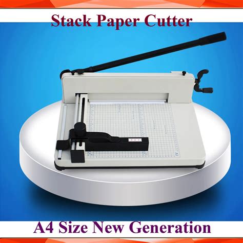 Manual Paper Cutter Heavy Duty Wide LED Guide Toolots 44 OFF