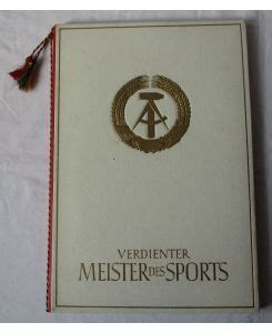 DDR Urkunde Verdienter Meister des Sports 1973 R Weißig Körperkultur