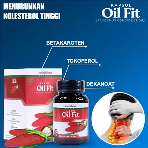 Jual Obat Penurun Kolesterol Tinggi Kapsul Oil Fit Ekstrak Minyak Buah