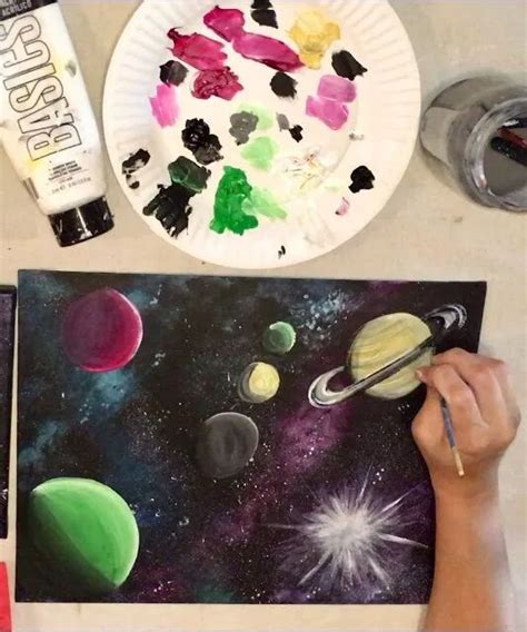 Planets Painting Acrylic Painting Tutorial Step By Step Planet