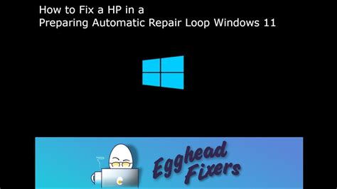 How To Fix A Hp In A Preparing Automatic Repair Loop Windows Youtube