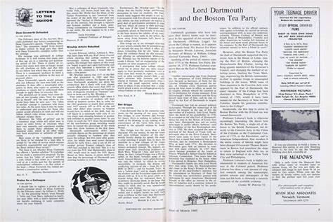 Lord Dartmouth And The Boston Tea Party Dartmouth Alumni Magazine