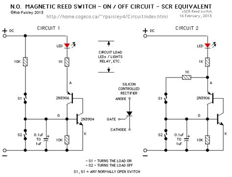 N.O. Magnetic Reed Switch ON /OFF Circuit - Control_Circuit - Circuit ...