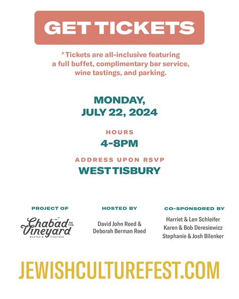 Jewish Culture Festival Marthas Vineyard