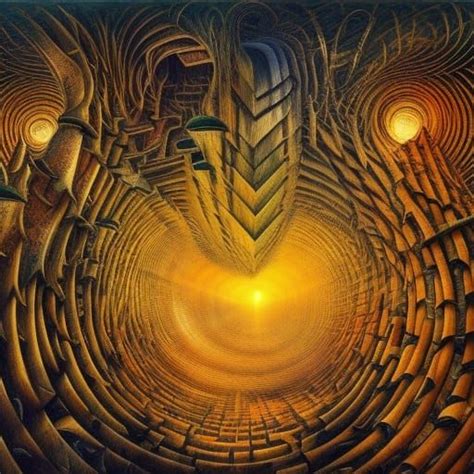 Labyrinthe Lost In The Maze Of Our Dreams Surrealism Magic Light Detailed Matte Painting