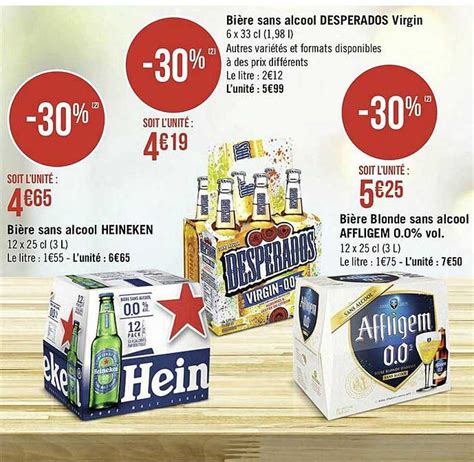 Promo Bi Re Sans Alcool Desperados Virgin Bi Re Sans Alcool Heineken Bi Re Blonde Sans Alcool
