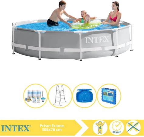 Intex Prism Frame Zwembad Opzetzwembad 305x76 Cm Inclusief