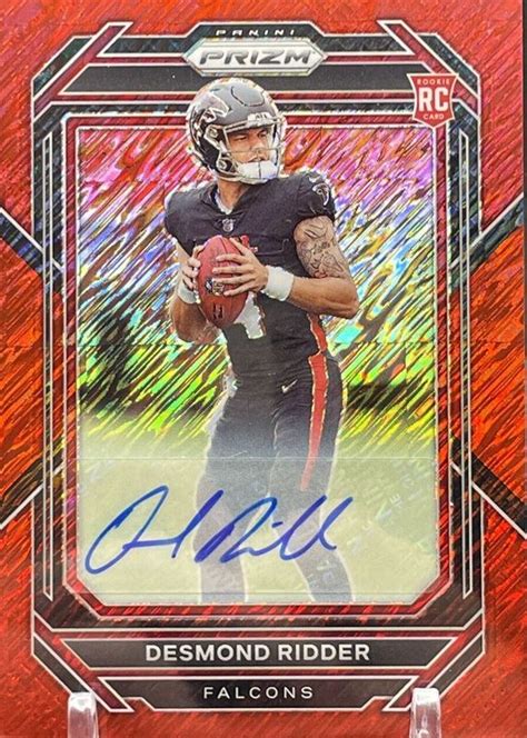 Desmond Ridder Prizm Rookie Autographs Red Shimmer Psa