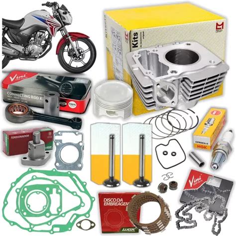 Kit Motor Cilindro Pista Anel Honda Cg 150 Titan Flex Esd Ex