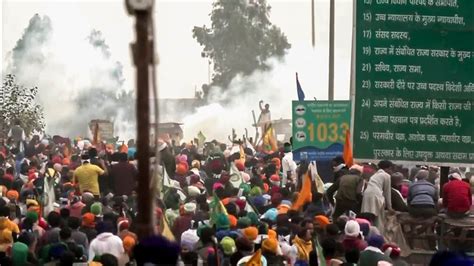 Farmers Protest Congress S MSP Promise Tear Gas Lobbed At Shambhu