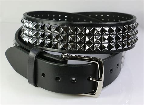 Black Spikes Leather Belt Ubicaciondepersonascdmxgobmx