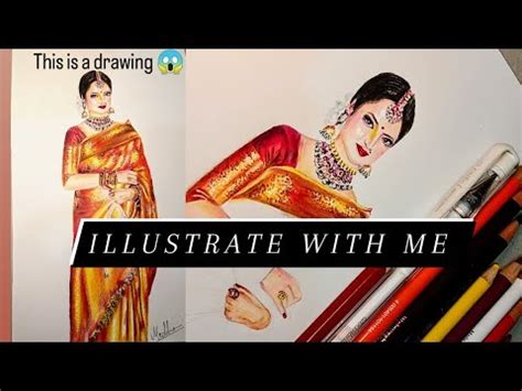 How To Illustrate Indian Actress Rekha Speed Drawing Timelapse