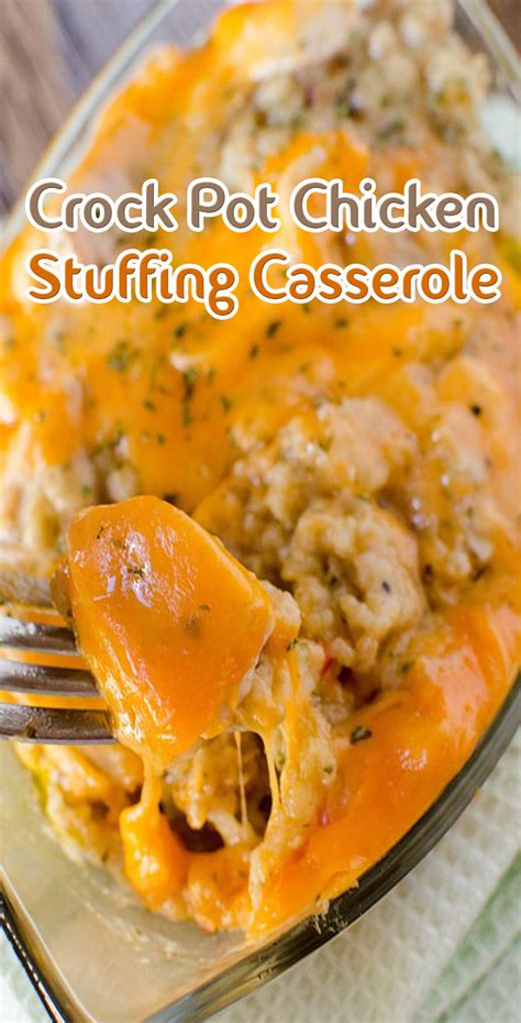 Crock Pot Chicken Stuffing Casserole