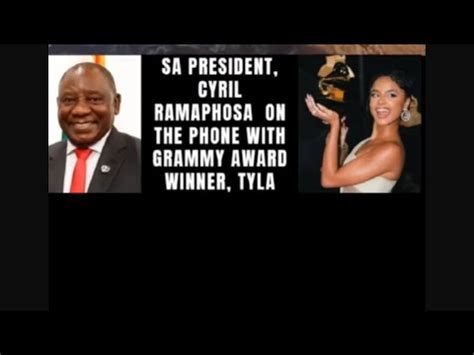 Tyla On A Video Call With President Ramaphosa Congratulating Her For