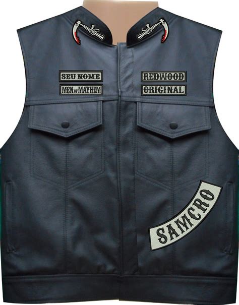 Colete Couro Modelo Sons Of Anarchy Personalizado R 389 99 Em