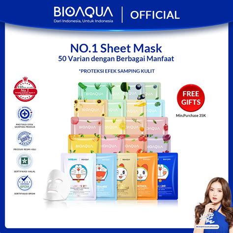 Jual Bioaqua Sheet Mask Hydrating Essence Face Mask Brightening