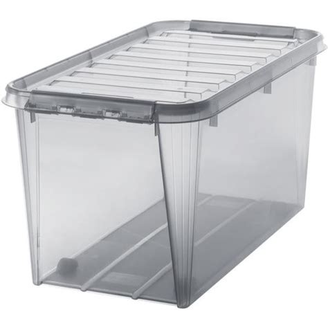 Grande Caisse De Rangement Transparente Roulettes Litres Leroy