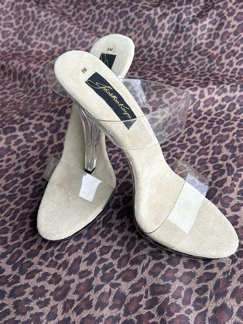 PVC Clear Pageant prom dancer shoes Size 8 Johnathan … - Gem