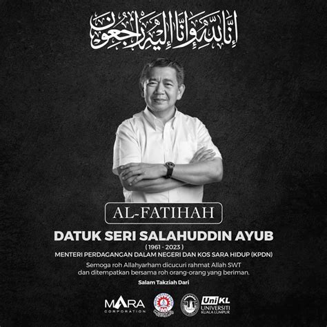 Salam Takziah Kepada Seluruh Ahli Keluarga Allahyarham Datuk Seri