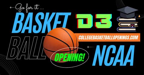 NCAA D3 Still Recruiting Wing Shooters & Bigs! 2024 - College Basketball Openings