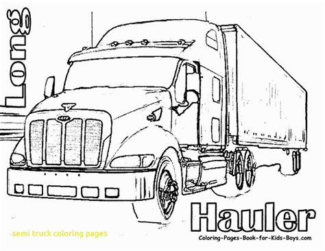 Printable Peterbilt Coloring Pages