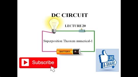 Dc Circuit Lecture Superposition Theorem Numerical Youtube