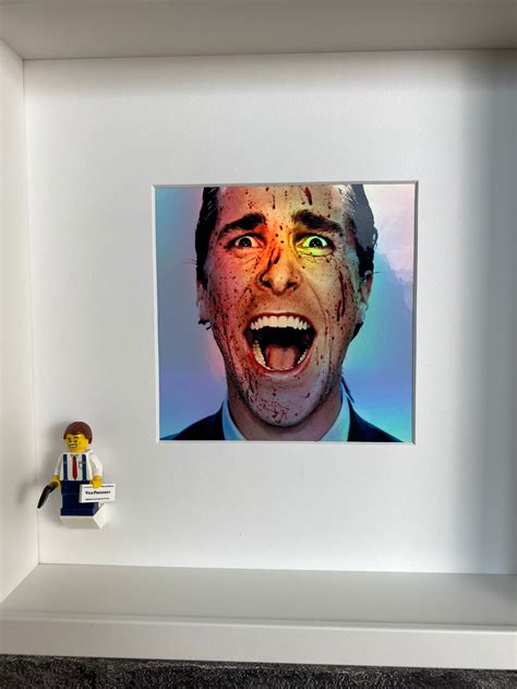 American Psycho Movie Inspired Picture Frame Minfigure Etsy