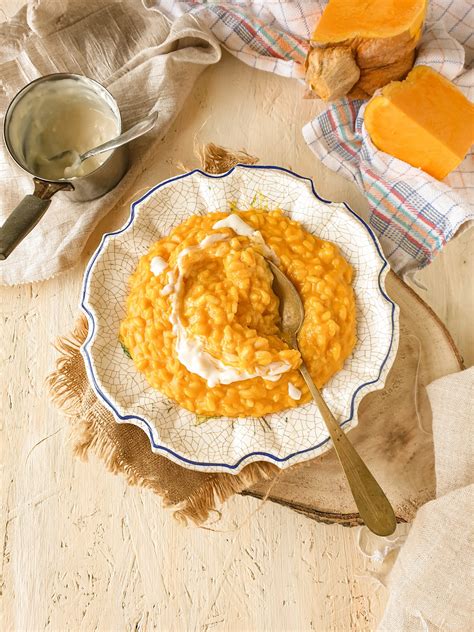 Risotto Alla Zucca Con Crema Di Parmigiano Uovo In Camicia