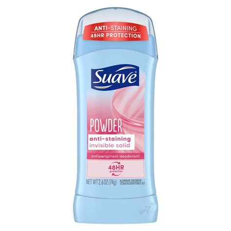 Suave Anti Staining Invisible Solid Antiperspirant Deodorant Powder Fresh 26 Oz