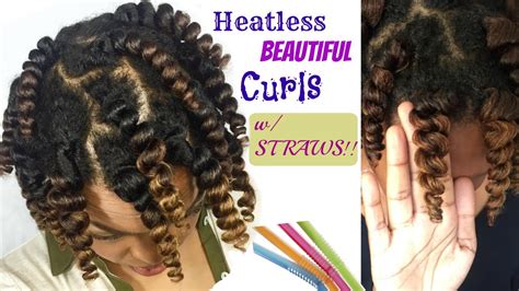 Beautiful Heatless Curls Using Straws Youtube