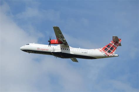 Loganair ATR 72 G LMTC Seen Taking Off From Cardiff Runway Flickr