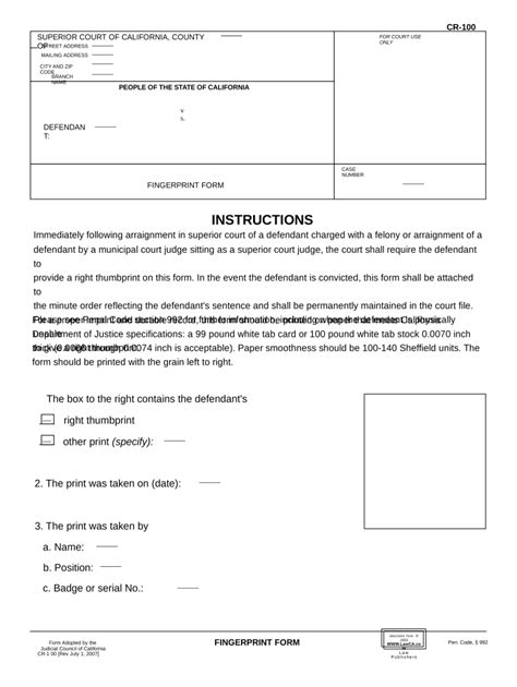 Ca Fingerprint Doc Template Pdffiller