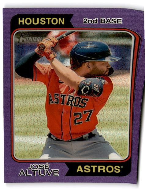 Topps Heritage Jos Altuve Chrome Purple Refractor Houston