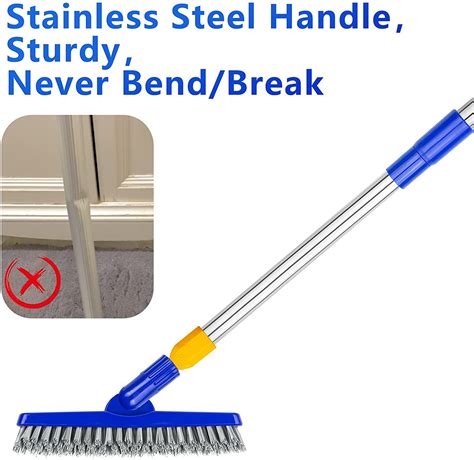 Jungdeepe Soft Dish Brush Swivel Grout Brush Exterior Window Washing Solution Grout Brush Metal