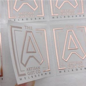China Hot Stamping Rose Gold Foil Printing Adhesive Paper Stickers Labels Manufacturers