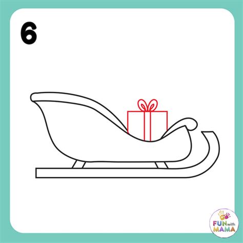 Santa Sleigh Drawing Step By Step Tutorial (FREE Printable)