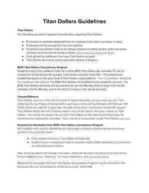 Fillable Online Reeve Uwosh Titan Dollars Guidelines Fax Email Print