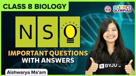 National Science Olympiad Class 8 Important Biology Questions With Answers Youtube