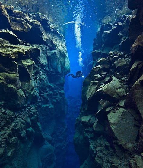 A Dive Between Two Tectonic Plates In Iceland The North American Plate