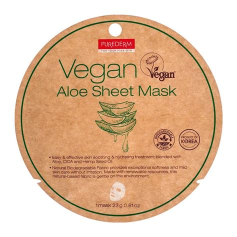 Order Purederm Vegan Aloe Sheet Face Mask 23g Online At Special Price In Pakistan Naheed Pk