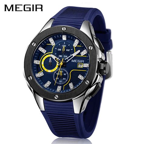 Megir Men Sport Watch Top Brand Luxury Waterproof Luminous Chronograph