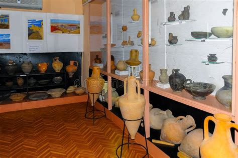 Exhibits From Excavations Inside The Museum At The Archaeological Site