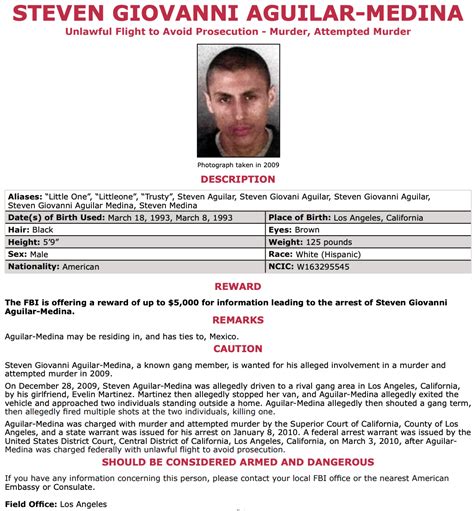 Fbis 23 Most Wanted Fugitives Accused In California Killings Across