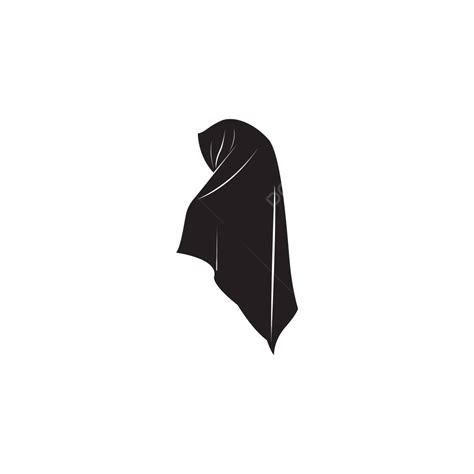 Hijab Women Black Silhouette Vector Icons App Vector Culture People