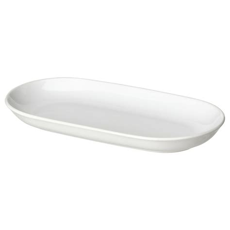 Godmiddag Serving Plate White 36x22 Cm Ikea