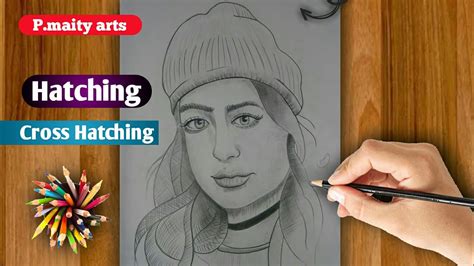 A Girl Wearing A Winter Hat Pencil Sketch Tutorial How To Draw A